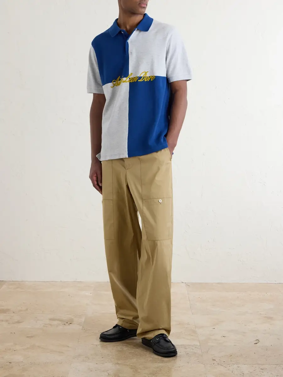 Aimé Leon Dore Logo-Embroidered Colour-Block Cotton-Piqué Polo Shirt - Men | Thumbnail 2 Aimé Leon Dore Logo-Embroidered Colour-Block Cotton-Piqué Polo Shirt - Men | Thumbnail 2