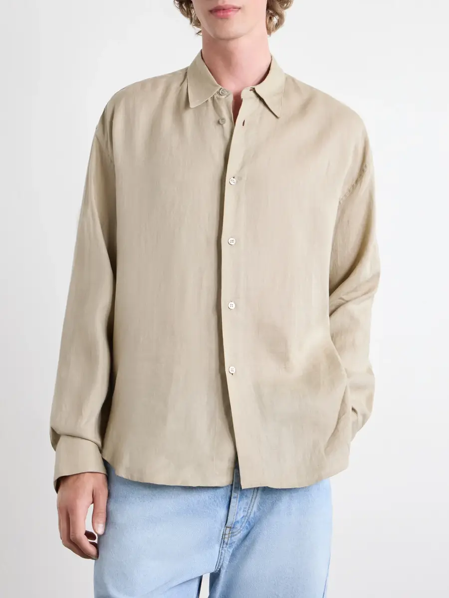 Studio Nicholson Rafe Linen Shirt - Men | Thumbnail 3 Studio Nicholson Rafe Linen Shirt - Men | Thumbnail 3