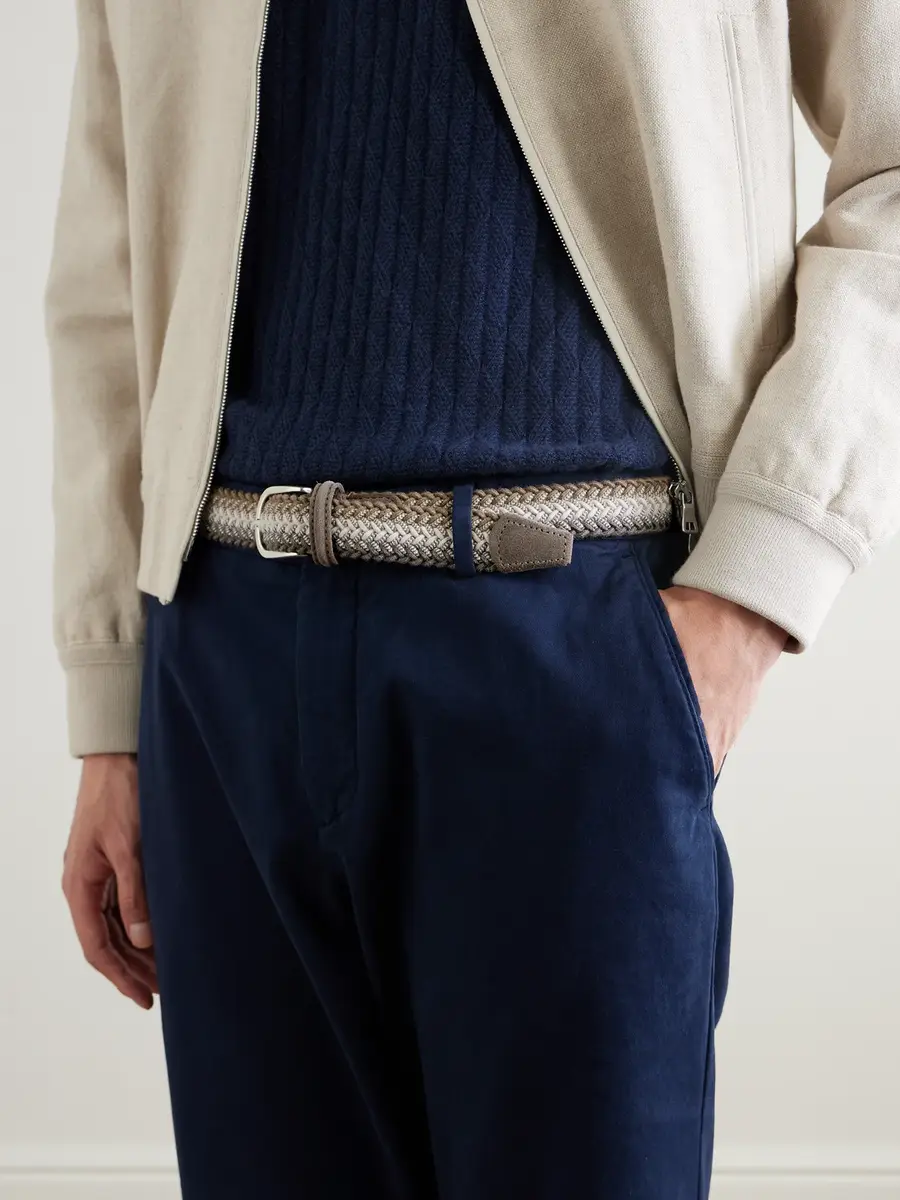 Anderson's Suede-Trimmed Woven Cord Belt - Men | Thumbnail 3 Anderson's Suede-Trimmed Woven Cord Belt - Men | Thumbnail 3