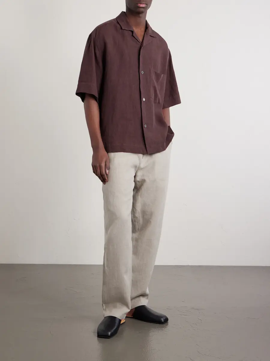 De Bonne Facture Lounge Straight-Leg Linen Suit Trousers - Men | Thumbnail 2