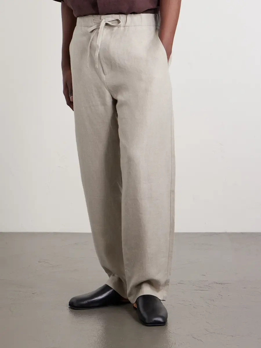 De Bonne Facture Lounge Straight-Leg Linen Suit Trousers - Men | Thumbnail 3