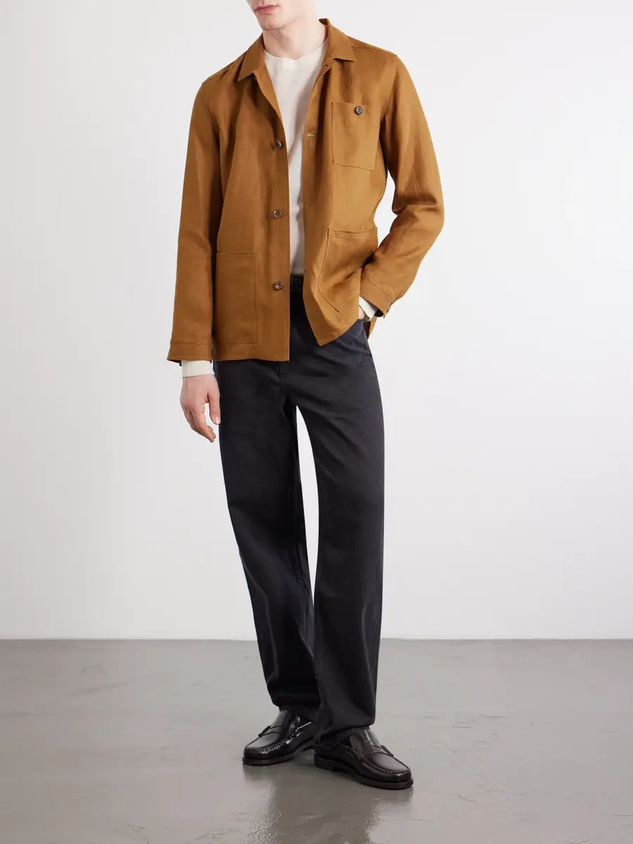 Anderson & Sheppard Linen Jacket - Men | Thumbnail 2 Anderson & Sheppard Linen Jacket - Men | Thumbnail 2