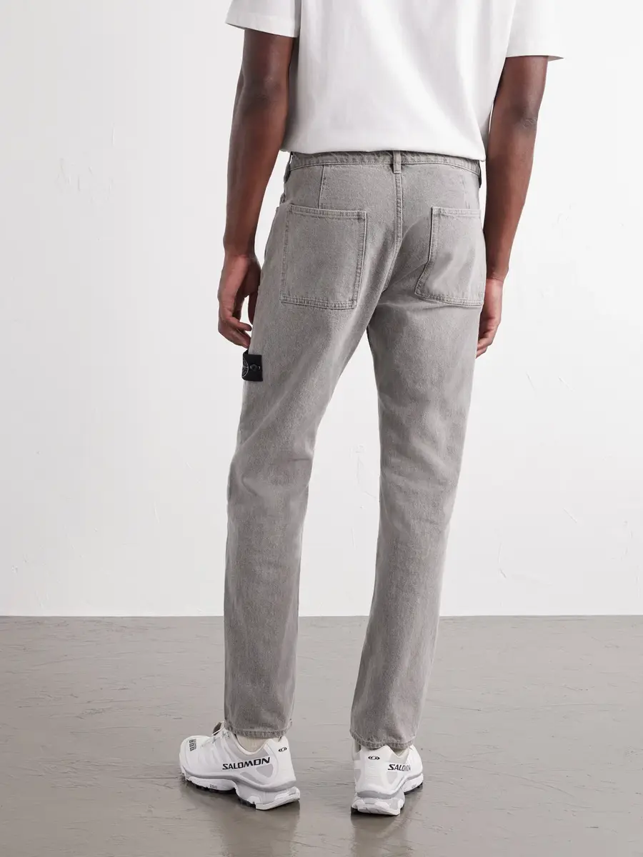 Stone Island Straight-Leg Mineral-Dyed Cotton Gabardine-TC Trousers - Men | Thumbnail 4
