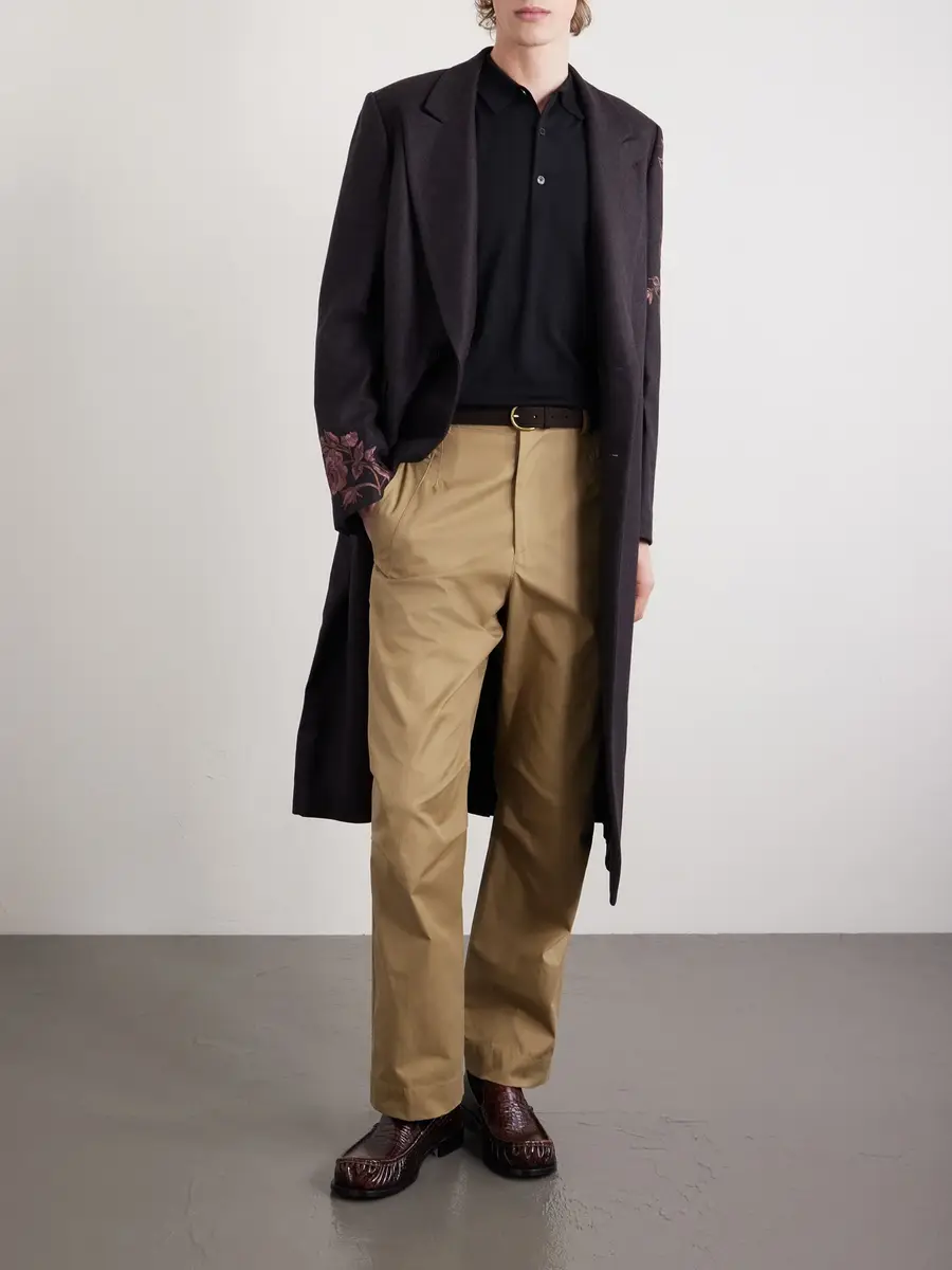 Dries Van Noten Merino Wool Polo Shirt - Men | Thumbnail 2 Dries Van Noten Merino Wool Polo Shirt - Men | Thumbnail 2