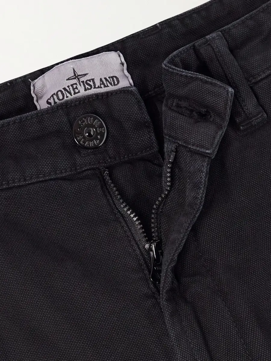 Stone Island Logo-Appliquéd Straight-Leg Organic Panama Cotton-Canvas Trousers - Men | Thumbnail 6 Stone Island Logo-Appliquéd Straight-Leg Organic Panama Cotton-Canvas Trousers - Men | Thumbnail 6