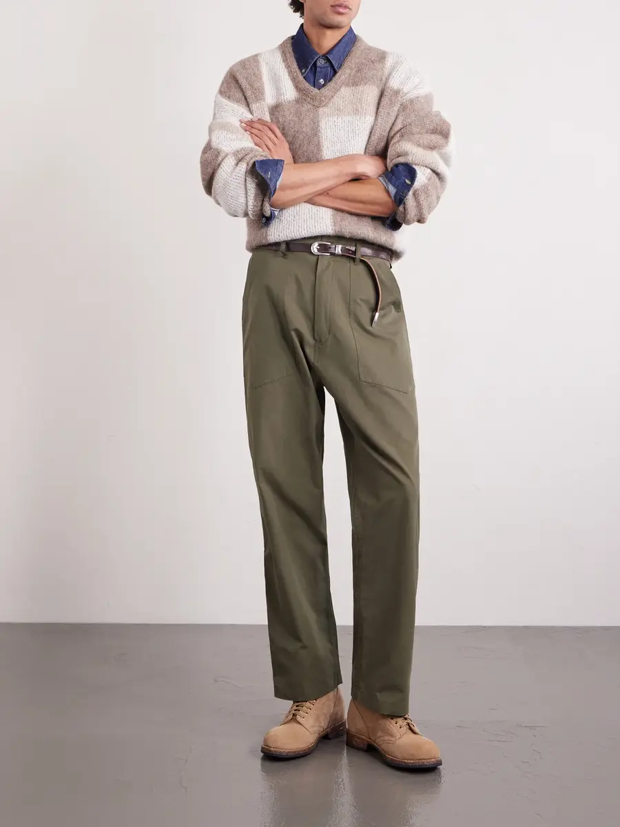 Monitaly Fatigue Wide-Leg Cotton Trousers - Men | Thumbnail 2