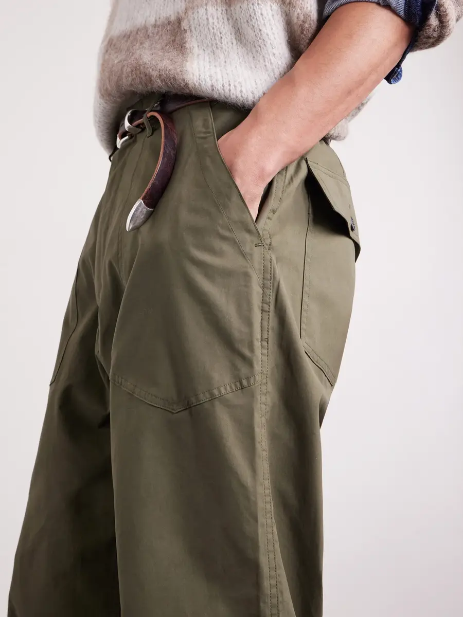 Monitaly Fatigue Wide-Leg Cotton Trousers - Men | Thumbnail 5