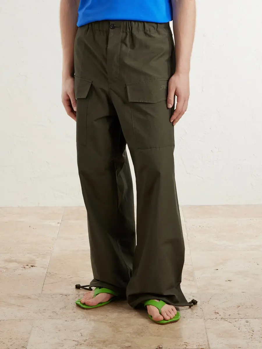 JW Anderson Wide-Leg Cotton-Blend Canvas Parachute Trousers - Men | Thumbnail 3 JW Anderson Wide-Leg Cotton-Blend Canvas Parachute Trousers - Men | Thumbnail 3