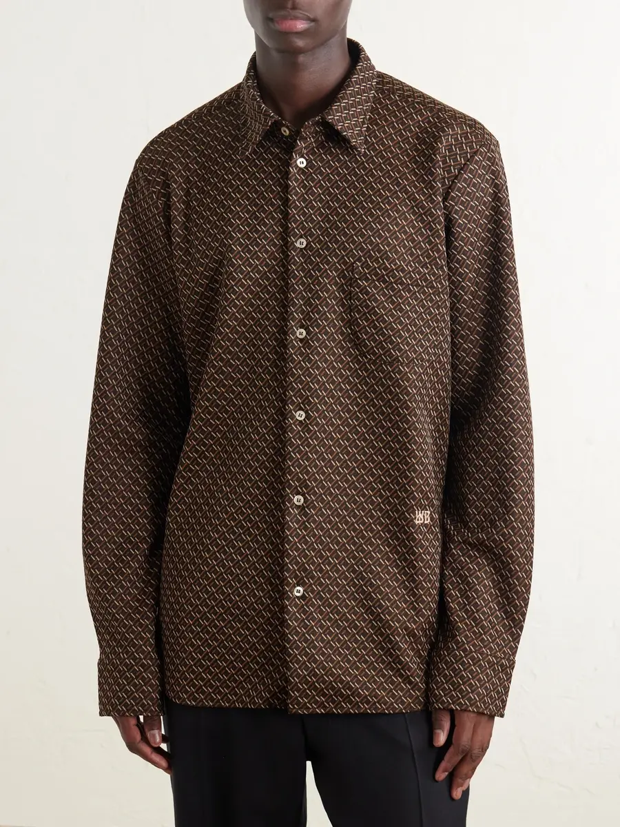 Wales Bonner Doshi Button-Down Jacquard-Knit Shirt - Men | Thumbnail 3 Wales Bonner Doshi Button-Down Jacquard-Knit Shirt - Men | Thumbnail 3