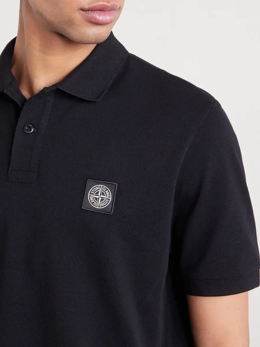 Stone Island Stretch Cotton-Blend Piqué Polo Shirt - Men | Thumbnail 5