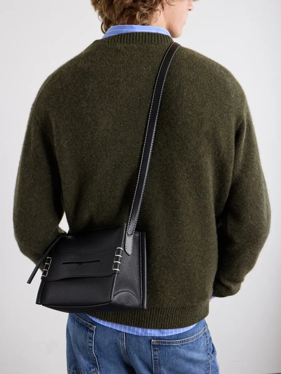 JW Anderson Loafer Leather Messenger Bag - Men | Thumbnail 3