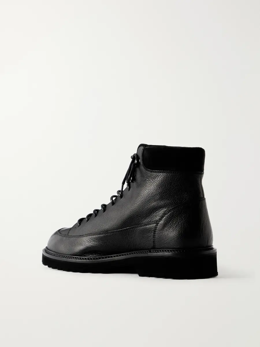 Common Projects Piuma Suede-Trimmed Full-Grain Leather Hiking Boots - Men | Thumbnail 4 Common Projects Piuma Suede-Trimmed Full-Grain Leather Hiking Boots - Men | Thumbnail 4