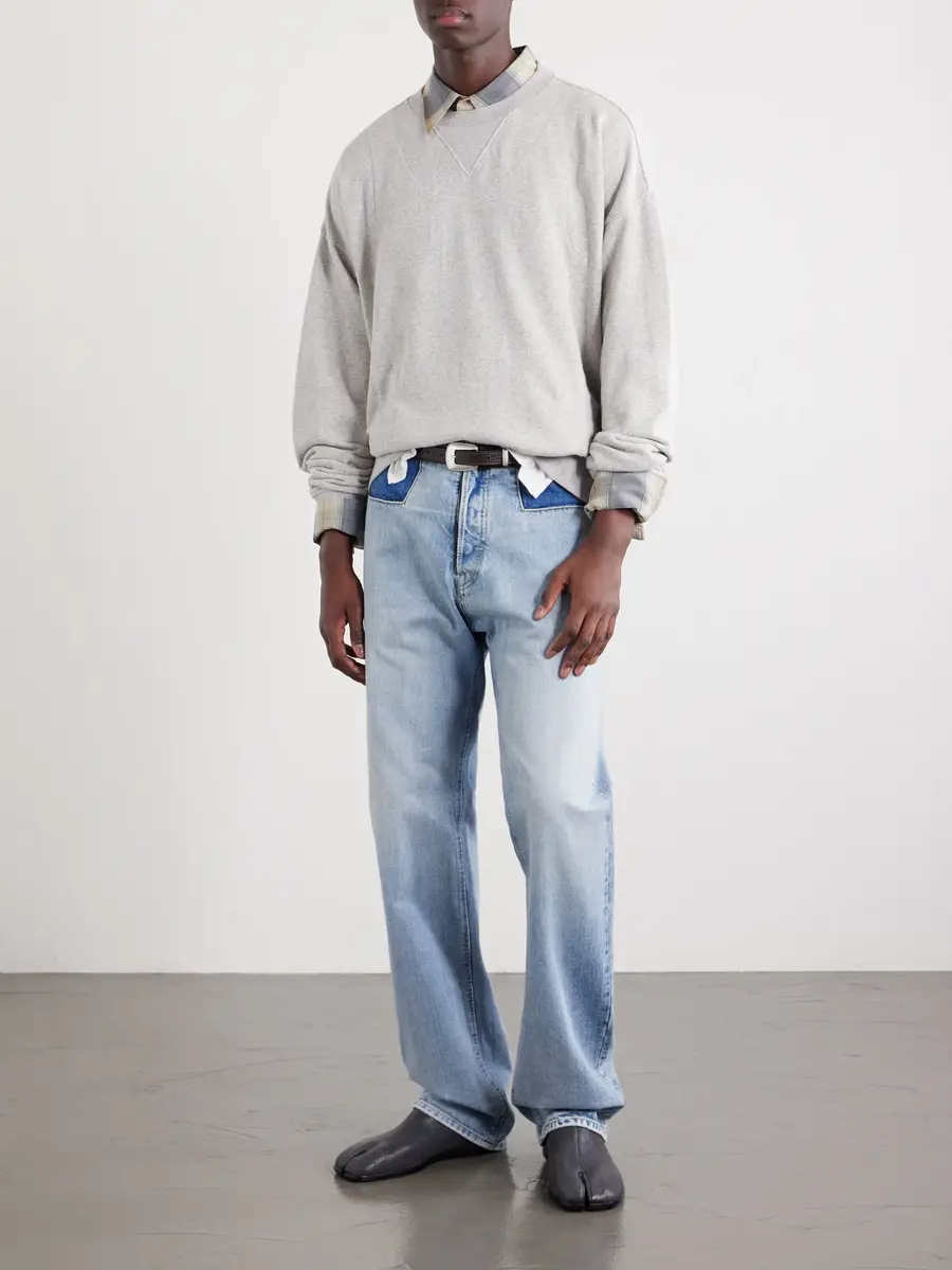 Maison Margiela Double Layered Cotton-Fleece Sweatshirt - Men | Thumbnail 2 Maison Margiela Double Layered Cotton-Fleece Sweatshirt - Men | Thumbnail 2
