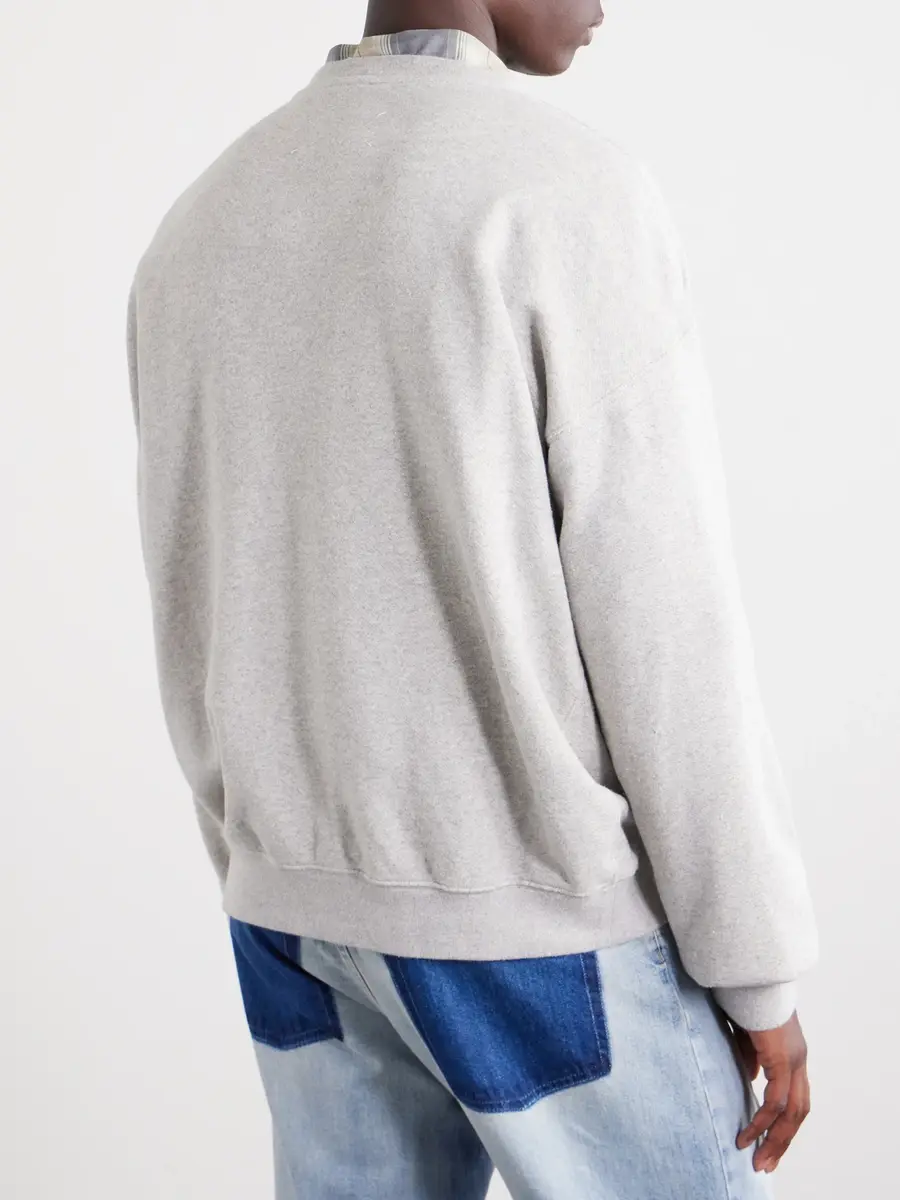 Maison Margiela Double Layered Cotton-Fleece Sweatshirt - Men | Thumbnail 4 Maison Margiela Double Layered Cotton-Fleece Sweatshirt - Men | Thumbnail 4