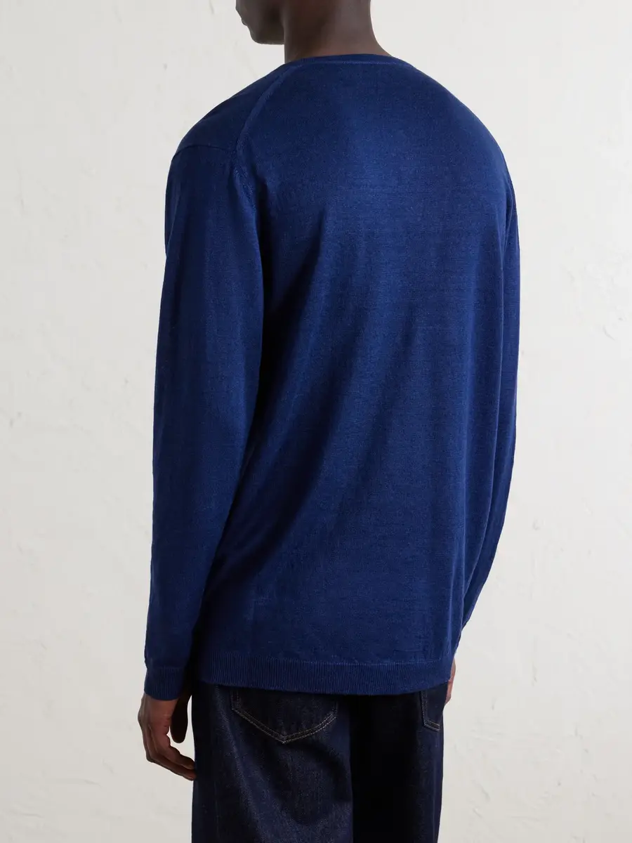 Anderson & Sheppard Linen Henley Sweater - Men | Thumbnail 4