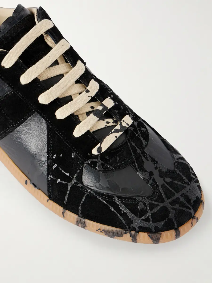 Maison Margiela Replica Paint-Splattered Leather Sneakers - Men | Thumbnail 5 Maison Margiela Replica Paint-Splattered Leather Sneakers - Men | Thumbnail 5