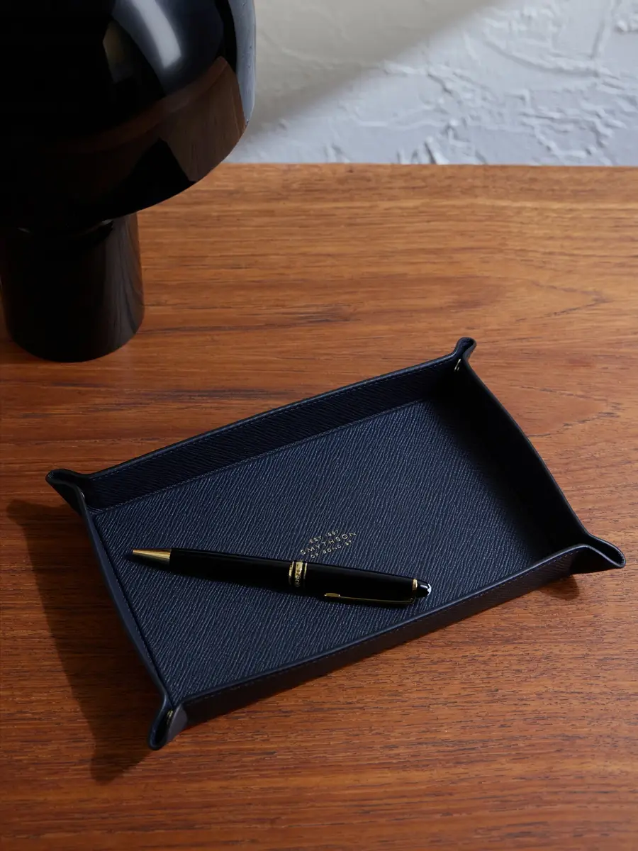 Smythson Panama Cross-Grain Leather Trinket Tray - Men | Thumbnail 2