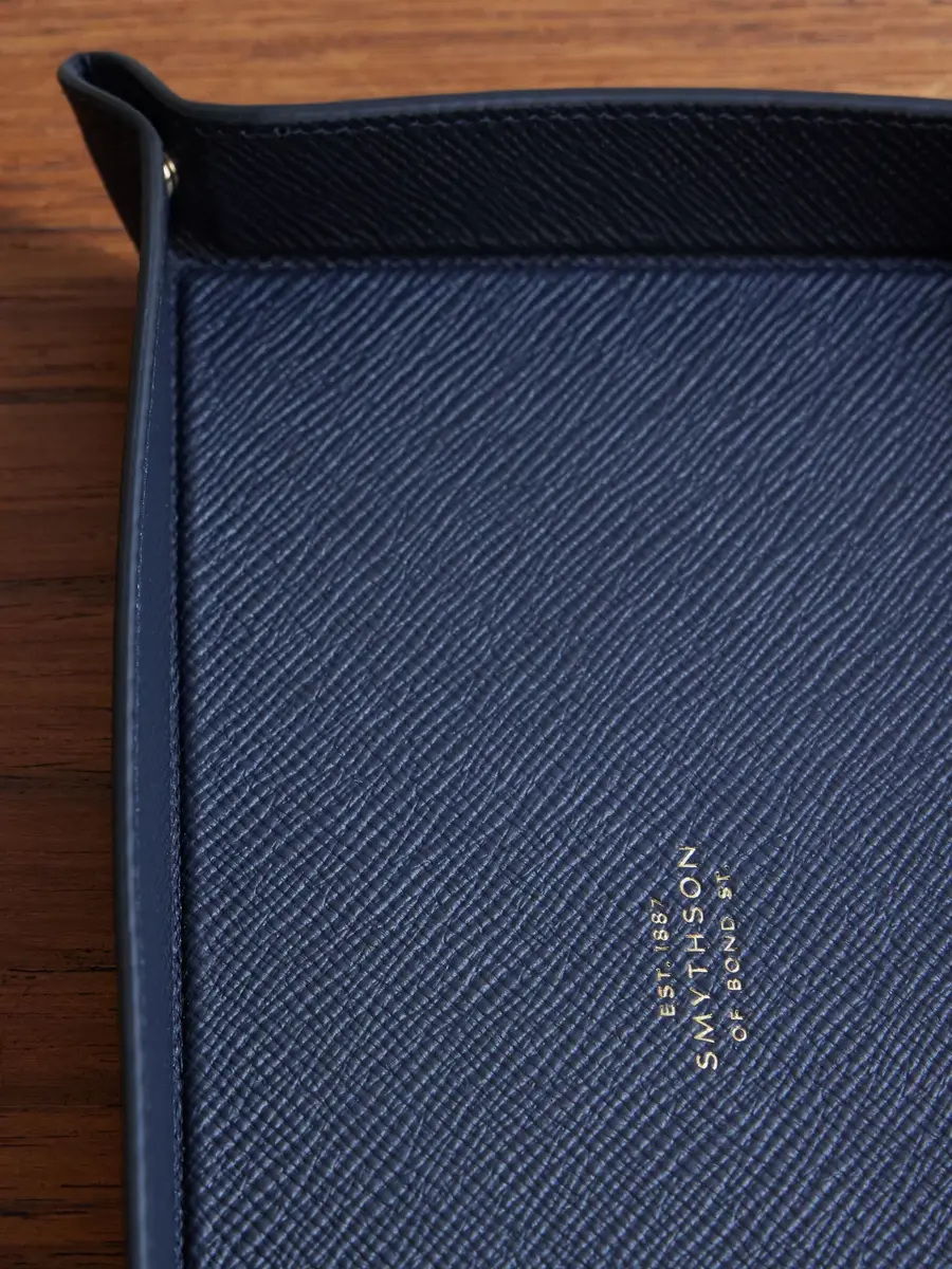 Smythson Panama Cross-Grain Leather Trinket Tray - Men | Thumbnail 3