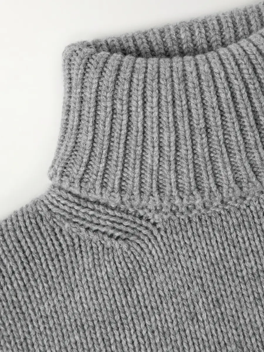 Anderson & Sheppard Rib-Trimmed Cashmere Rollneck Sweater - Men | Thumbnail 5 Anderson & Sheppard Rib-Trimmed Cashmere Rollneck Sweater - Men | Thumbnail 5