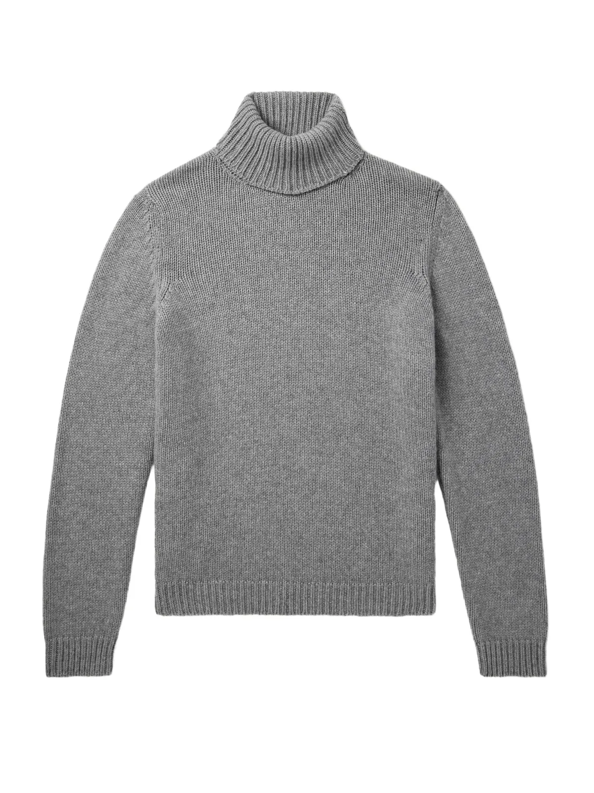 Rib-Trimmed Cashmere Rollneck Sweater - Men Rib-Trimmed Cashmere Rollneck Sweater - Men