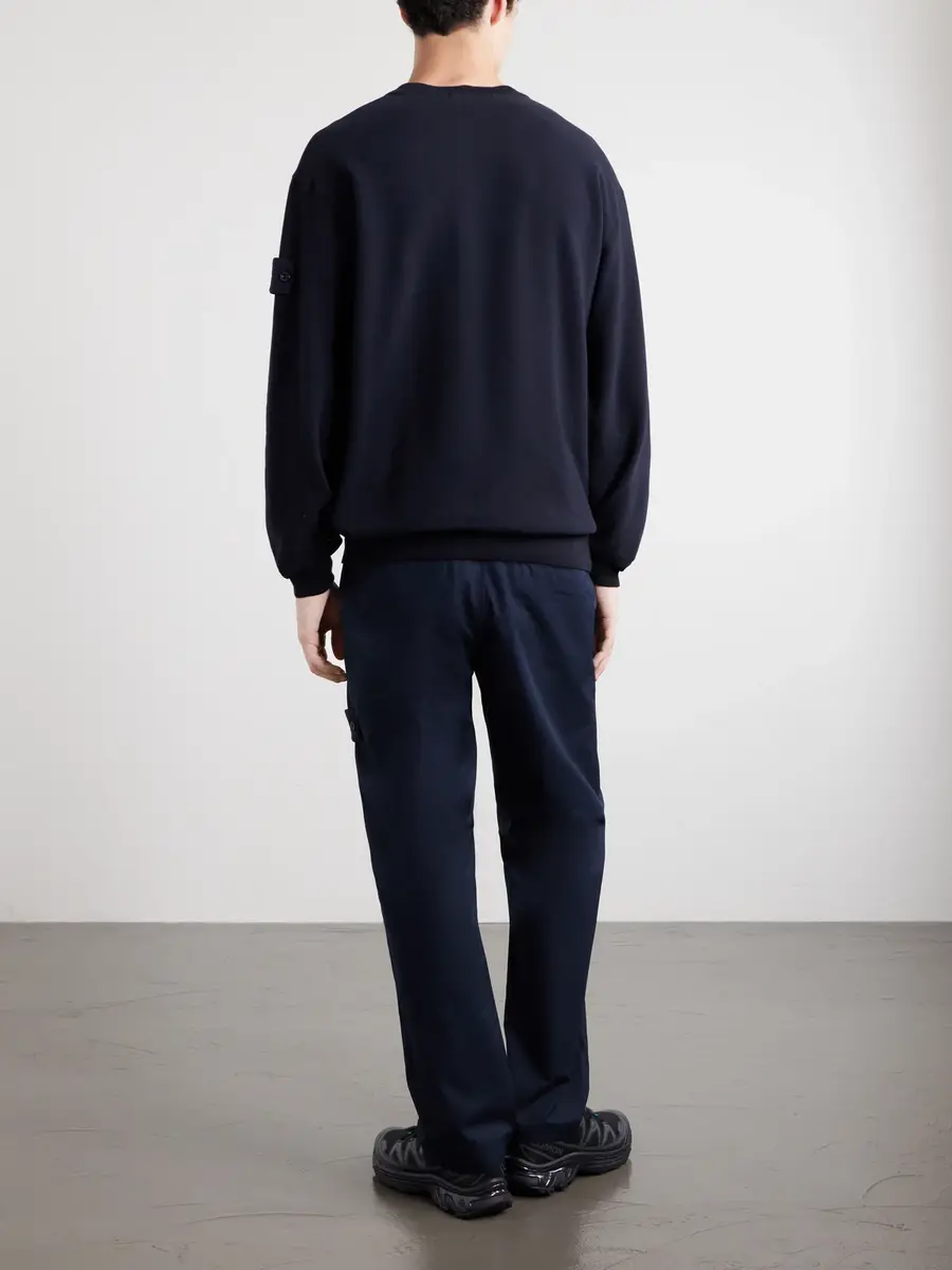 Stone Island GHOST Logo-Appliquéd Stretch Cotton-Jersey Sweatshirt - Men | Thumbnail 4 Stone Island GHOST Logo-Appliquéd Stretch Cotton-Jersey Sweatshirt - Men | Thumbnail 4