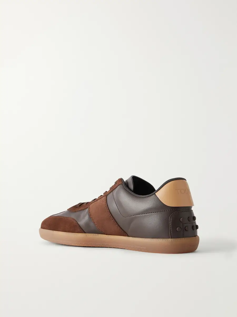 Tod's Suede-Trimmed Leather Sneakers - Men | Thumbnail 4 Tod's Suede-Trimmed Leather Sneakers - Men | Thumbnail 4