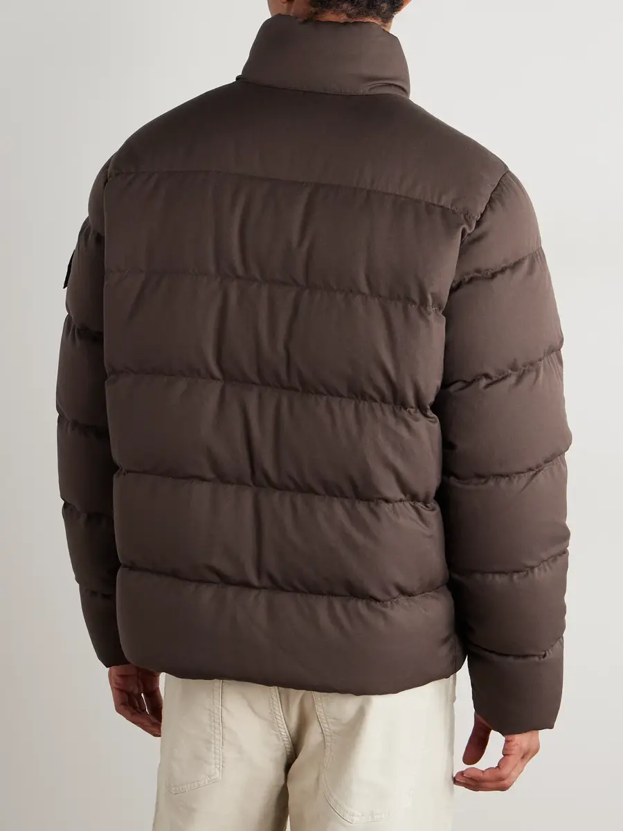 Stone Island GHOST Garment-Dyed Quilted Virgin Wool-Twill Down Jacket - Men | Thumbnail 4