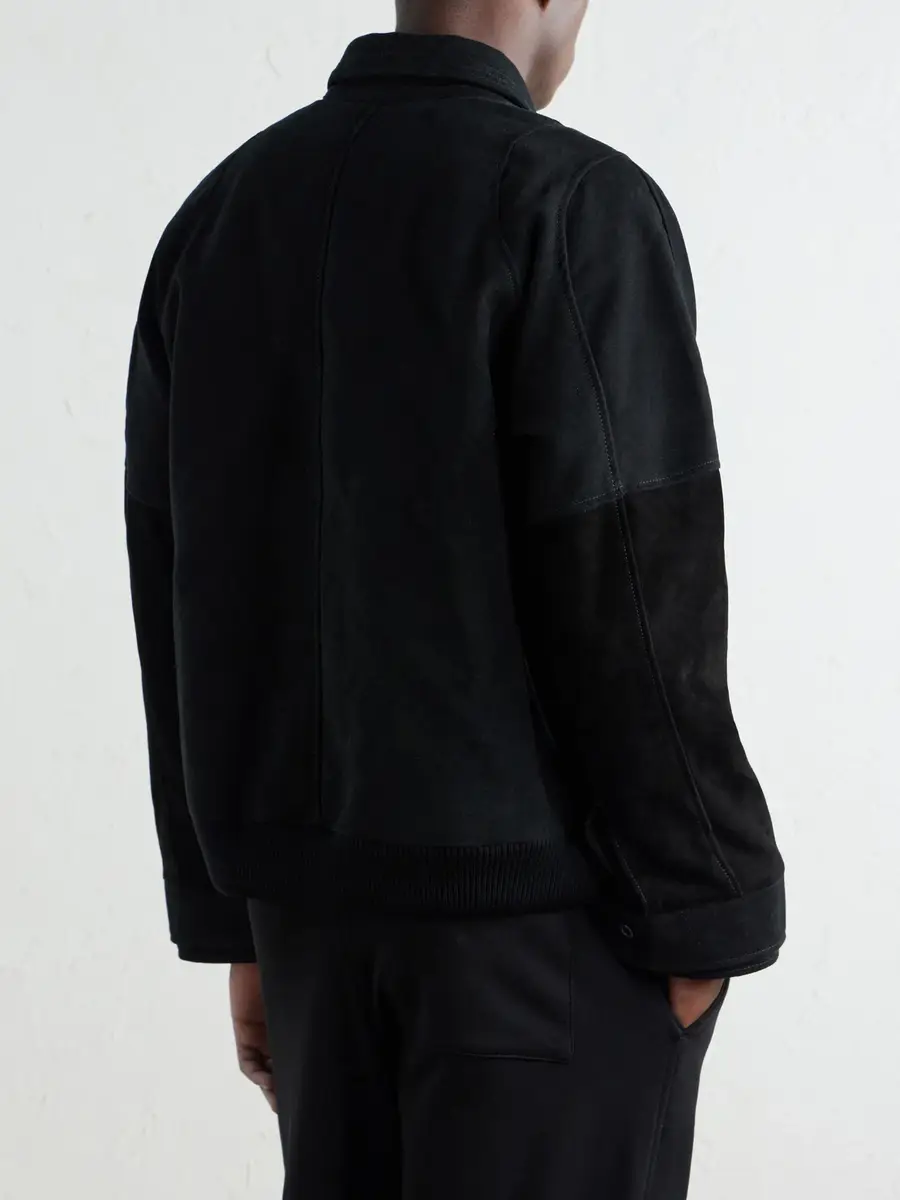 ADON Suede-Trimmed Cotton-Moleskin Bomber Jacket - Men | Thumbnail 4 ADON Suede-Trimmed Cotton-Moleskin Bomber Jacket - Men | Thumbnail 4