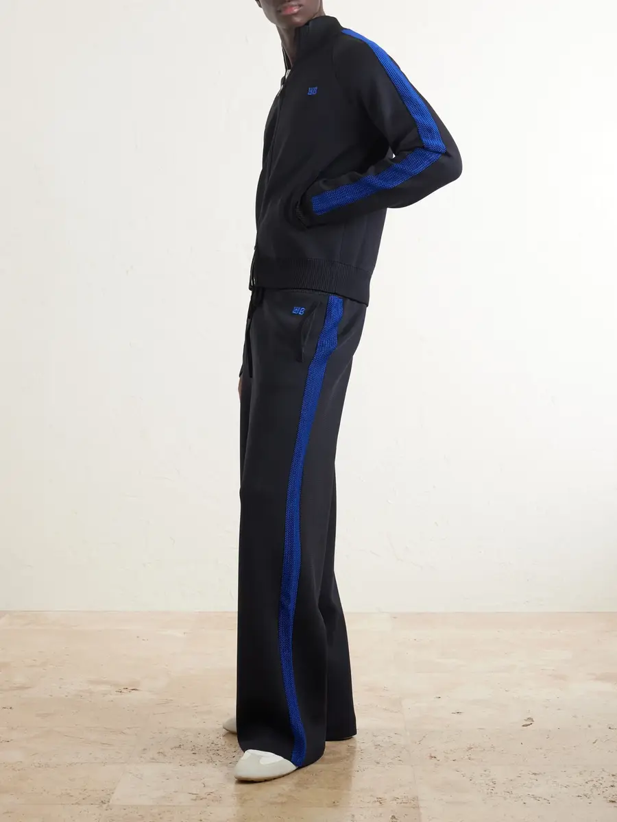 Wales Bonner Straight-Leg Logo-Embroidered Knitted Drawstring Sweatpants - Men | Thumbnail 2