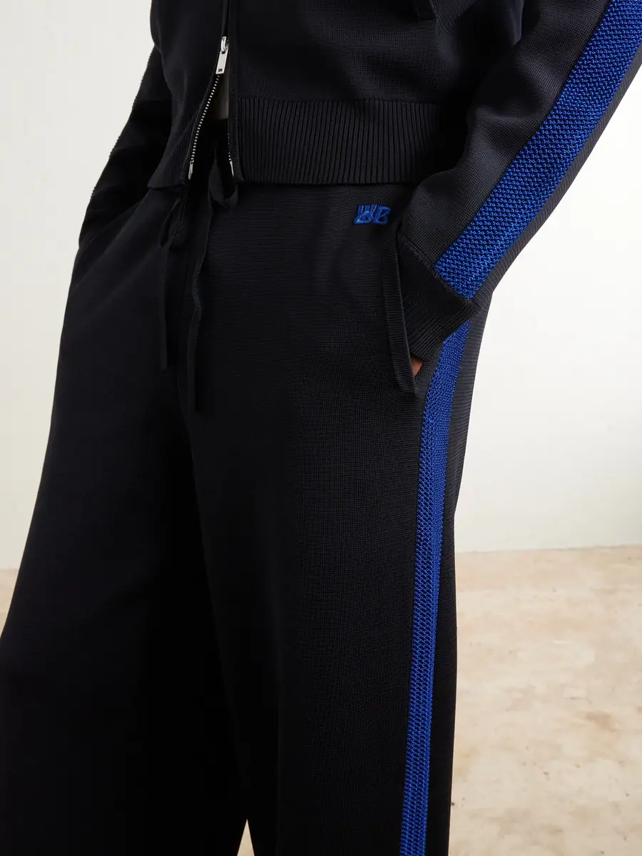 Wales Bonner Straight-Leg Logo-Embroidered Knitted Drawstring Sweatpants - Men | Thumbnail 5