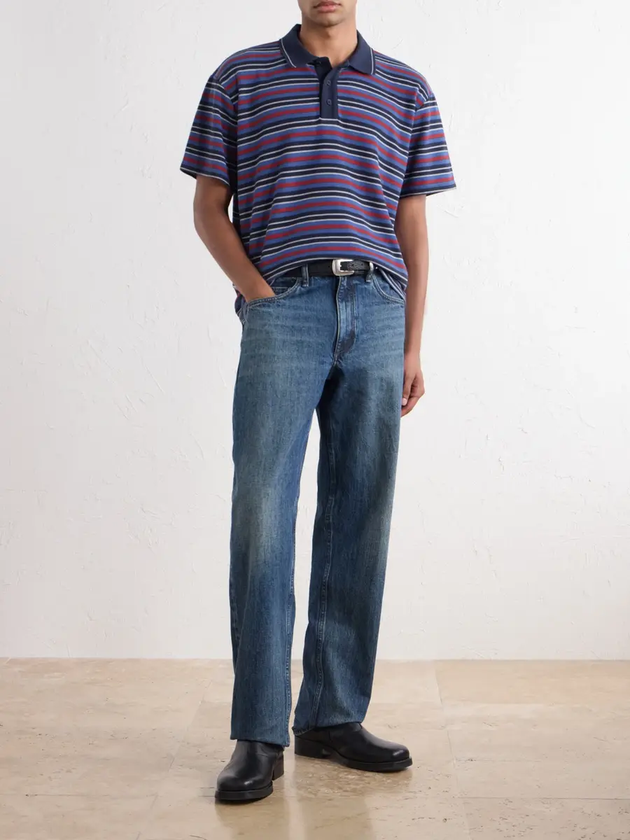 rag & bone Striped Cotton-Piqué Polo Shirt - Men | Thumbnail 2
