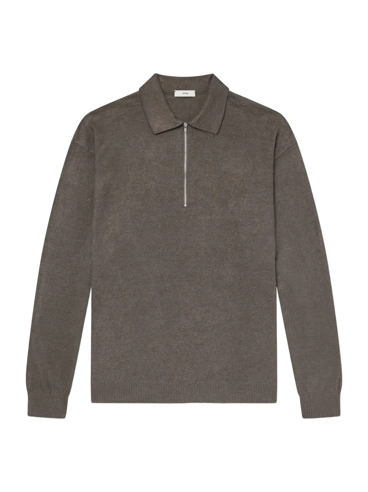 Linen and Cotton-Blend Half-Zip Polo Sweater - Men