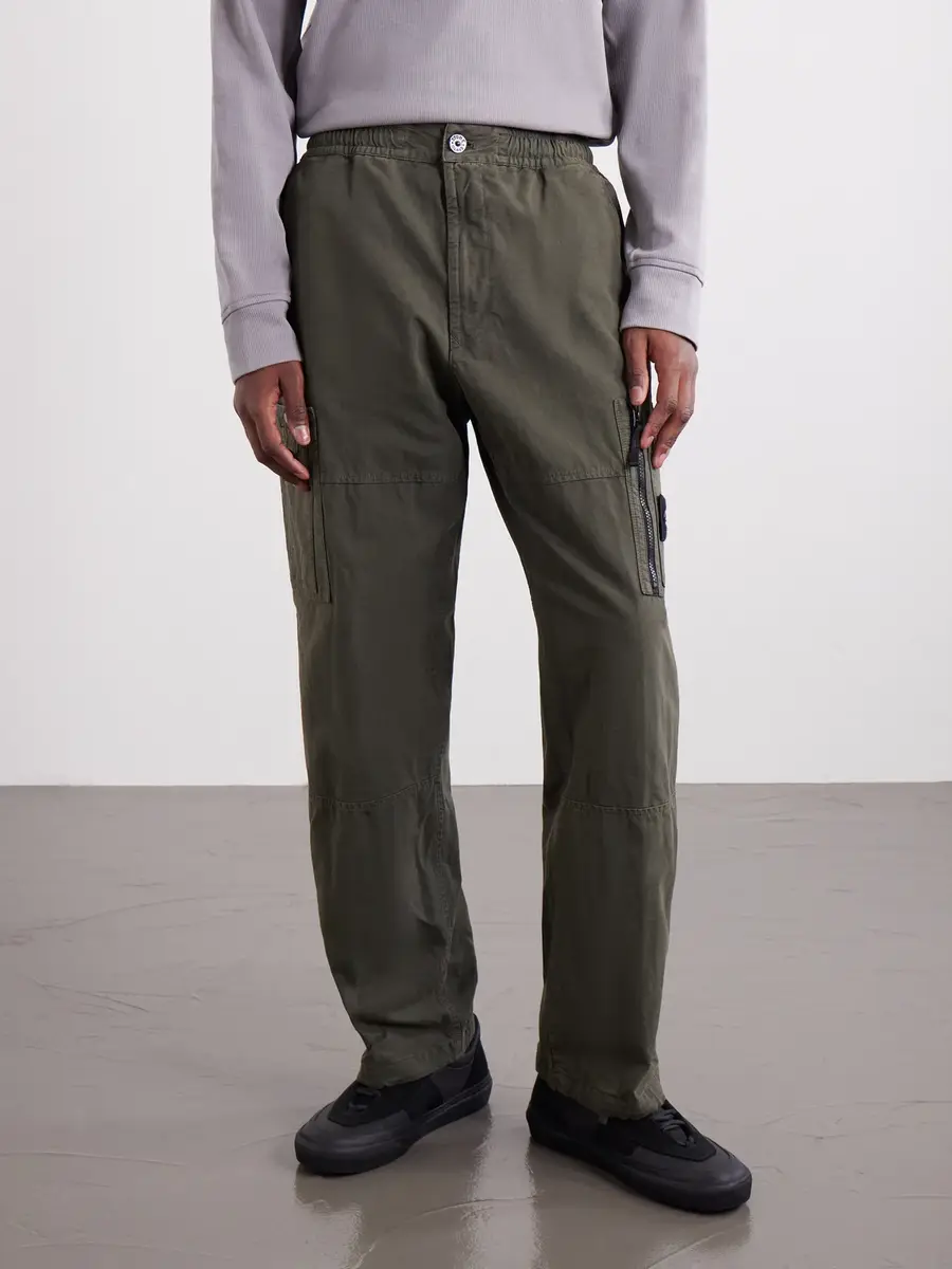 Stone Island Wide-Leg Organic Cotton-Ripstop Cargo Trousers - Men | Thumbnail 3 Stone Island Wide-Leg Organic Cotton-Ripstop Cargo Trousers - Men | Thumbnail 3