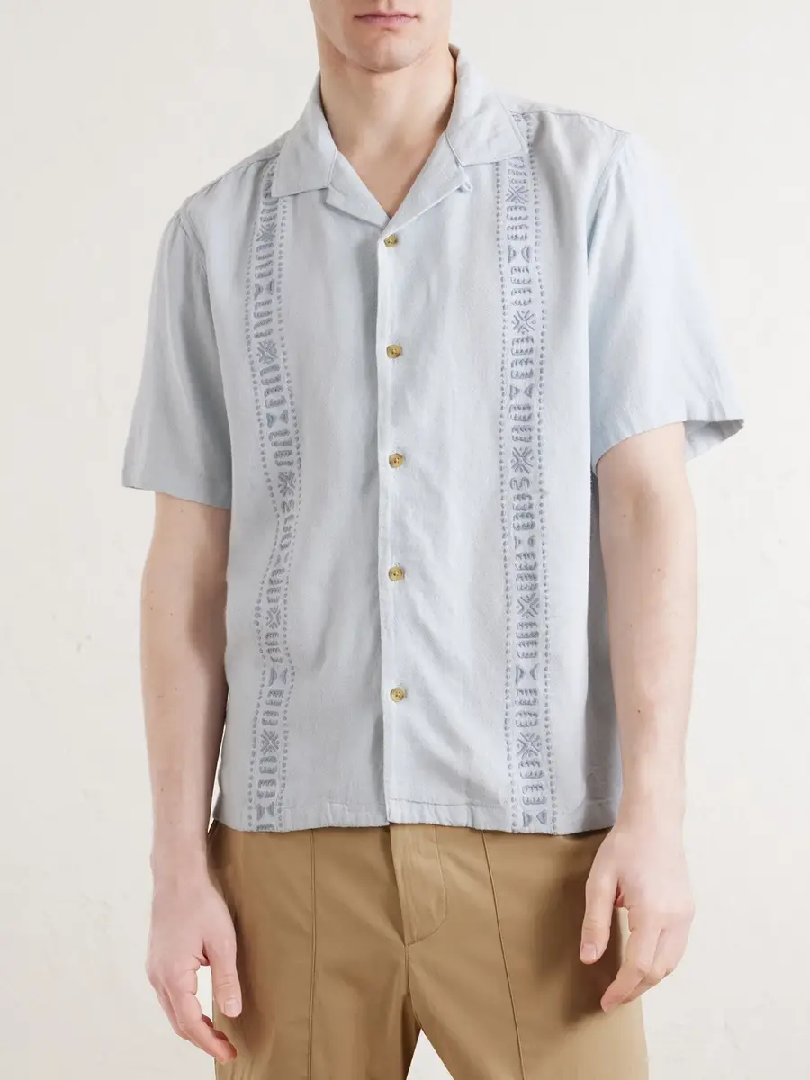 Aimé Leon Dore Embroidered Linen-Blend Shirt - Men | Thumbnail 3 Aimé Leon Dore Embroidered Linen-Blend Shirt - Men | Thumbnail 3