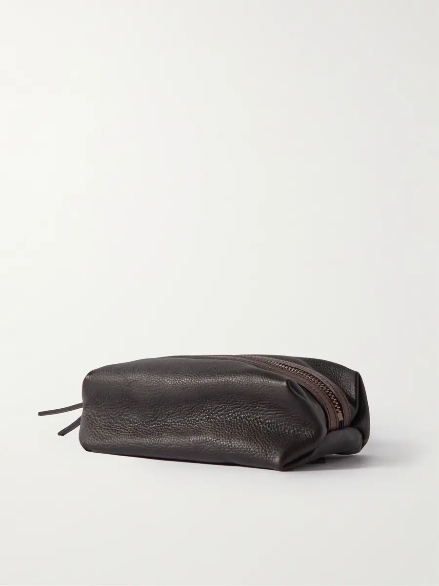 Bleu de Chauffe Zazou Full-Grain Leather Wash Bag - Men | Thumbnail 2 Bleu de Chauffe Zazou Full-Grain Leather Wash Bag - Men | Thumbnail 2