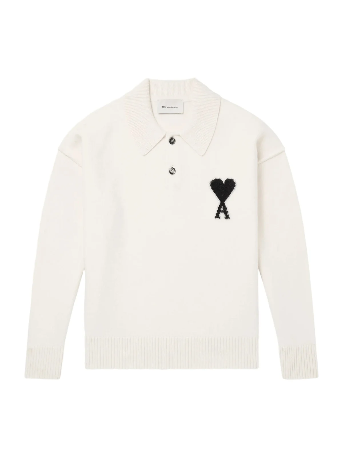 Logo-Intarsia Wool Polo Sweater - Men Logo-Intarsia Wool Polo Sweater - Men