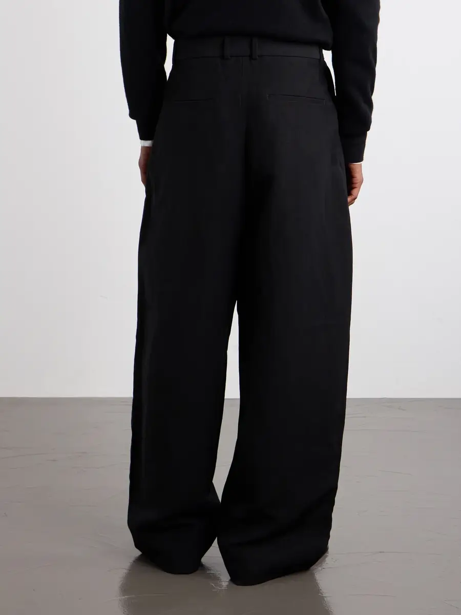 Studio Nicholson Straight-Leg Pleated Linen and Wool-Blend Suit Trousers - Men | Thumbnail 4