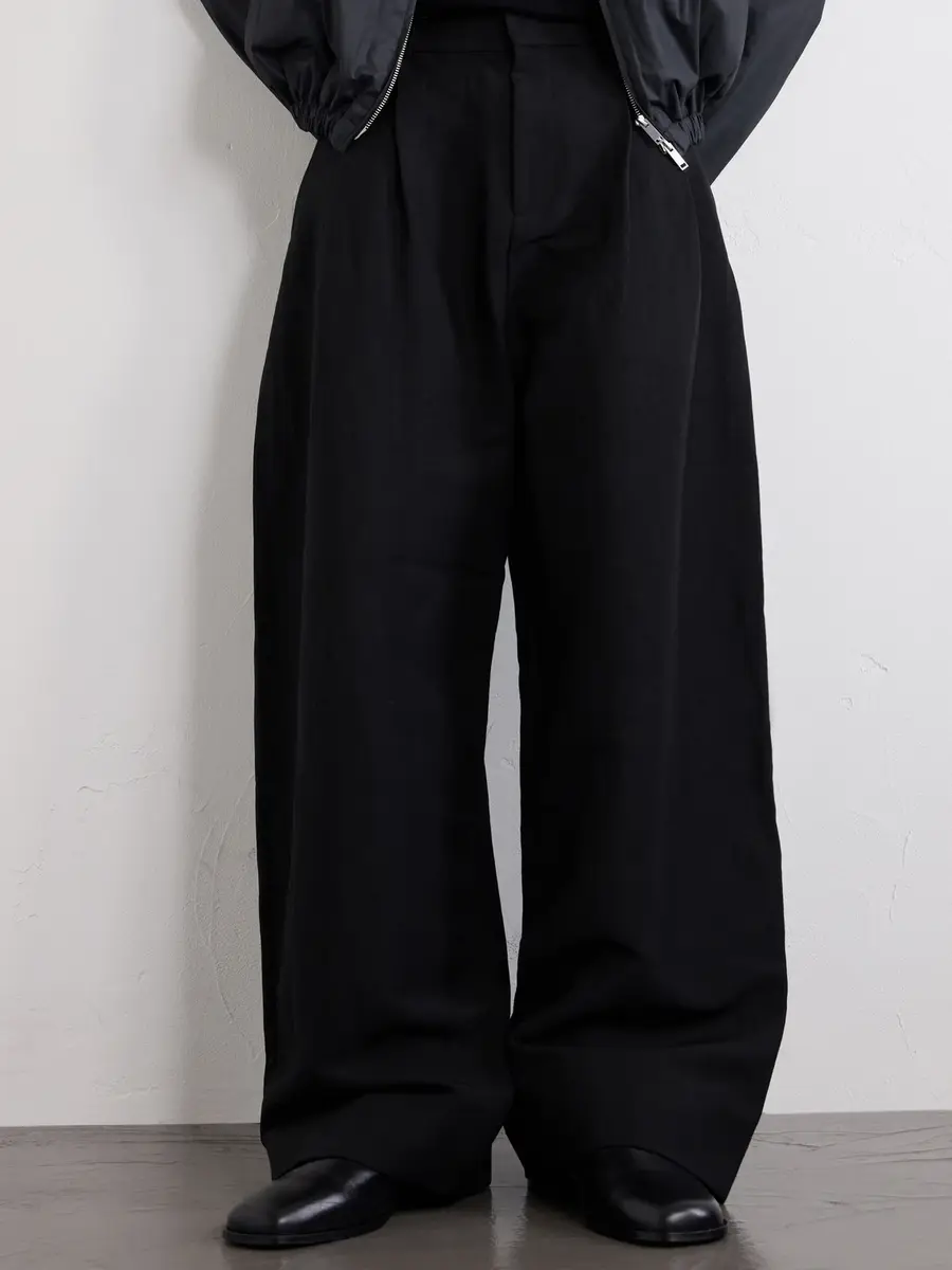 Studio Nicholson Straight-Leg Pleated Linen and Wool-Blend Suit Trousers - Men | Thumbnail 5
