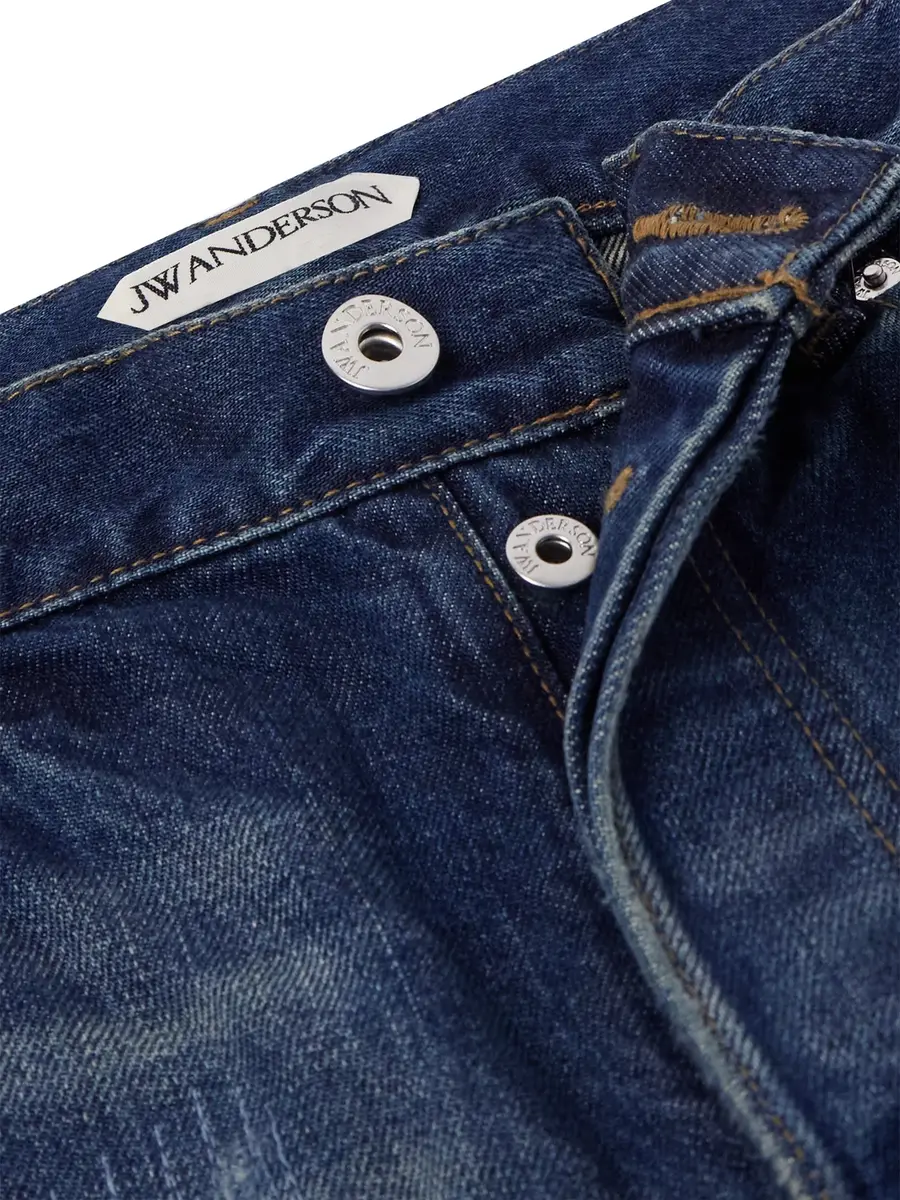 JW Anderson Straight-Leg Distressed Patchwork Jeans - Men | Thumbnail 5 JW Anderson Straight-Leg Distressed Patchwork Jeans - Men | Thumbnail 5
