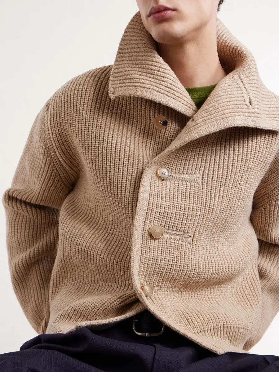 Dries Van Noten Ribbed Wool Cardigan - Men | Thumbnail 5