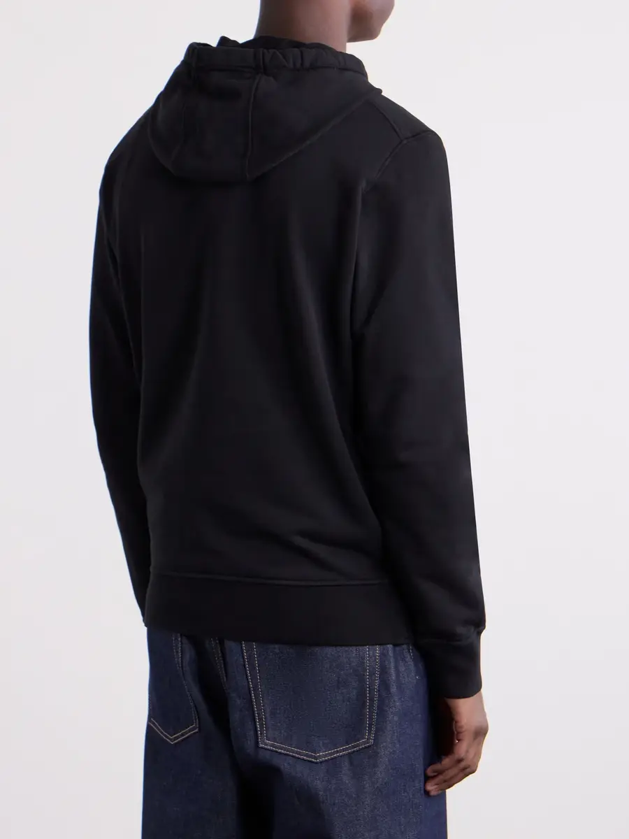 Stone Island Garment-Dyed Cotton-Fleece Hoodie - Men | Thumbnail 4