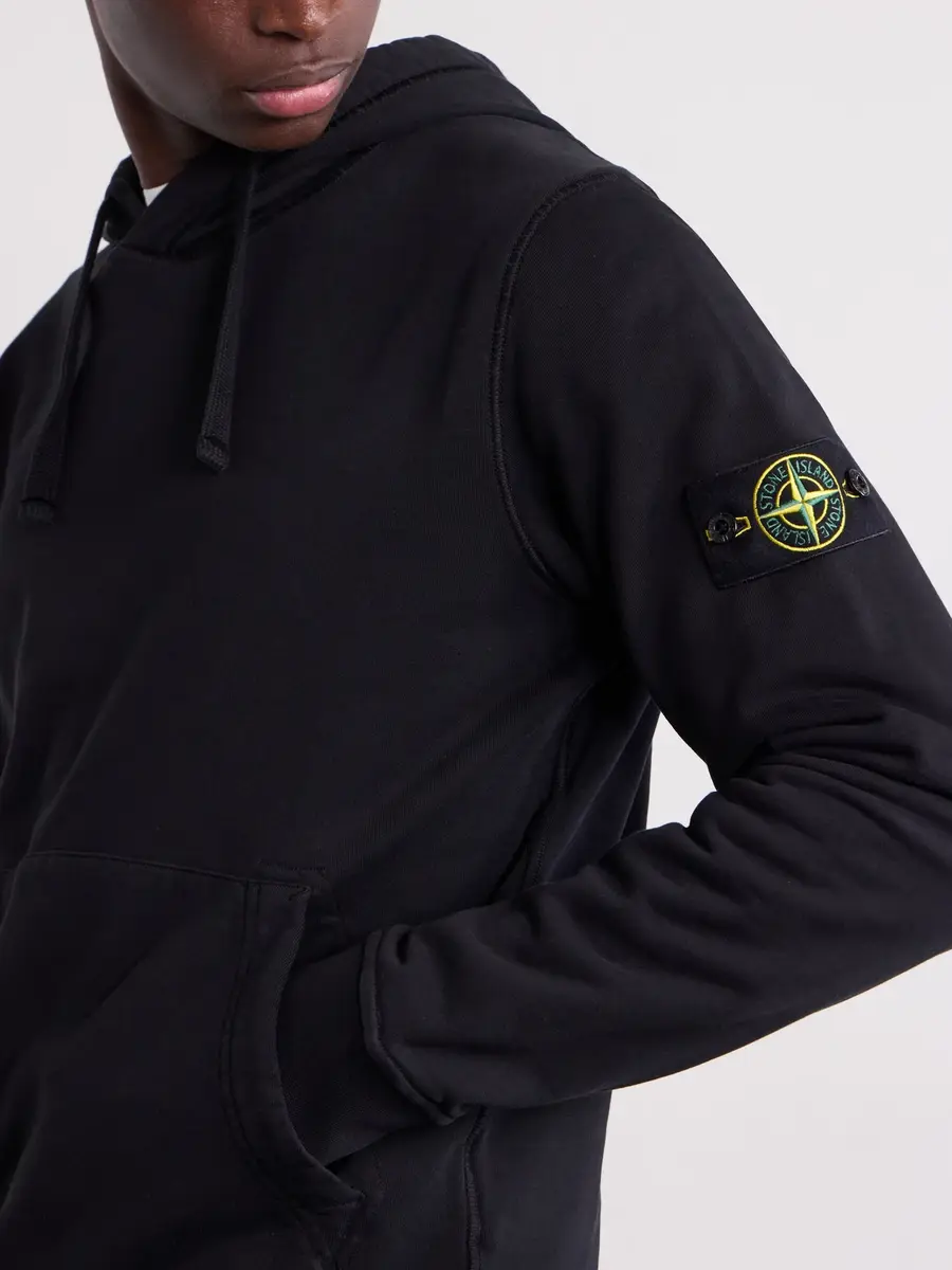 Stone Island Garment-Dyed Cotton-Fleece Hoodie - Men | Thumbnail 5