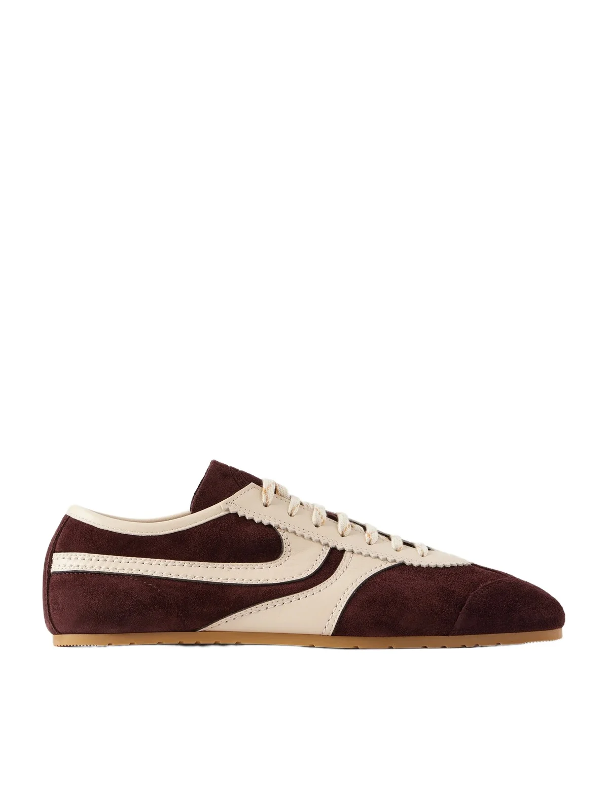 Leather-Trimmed Suede Sneakers - Men