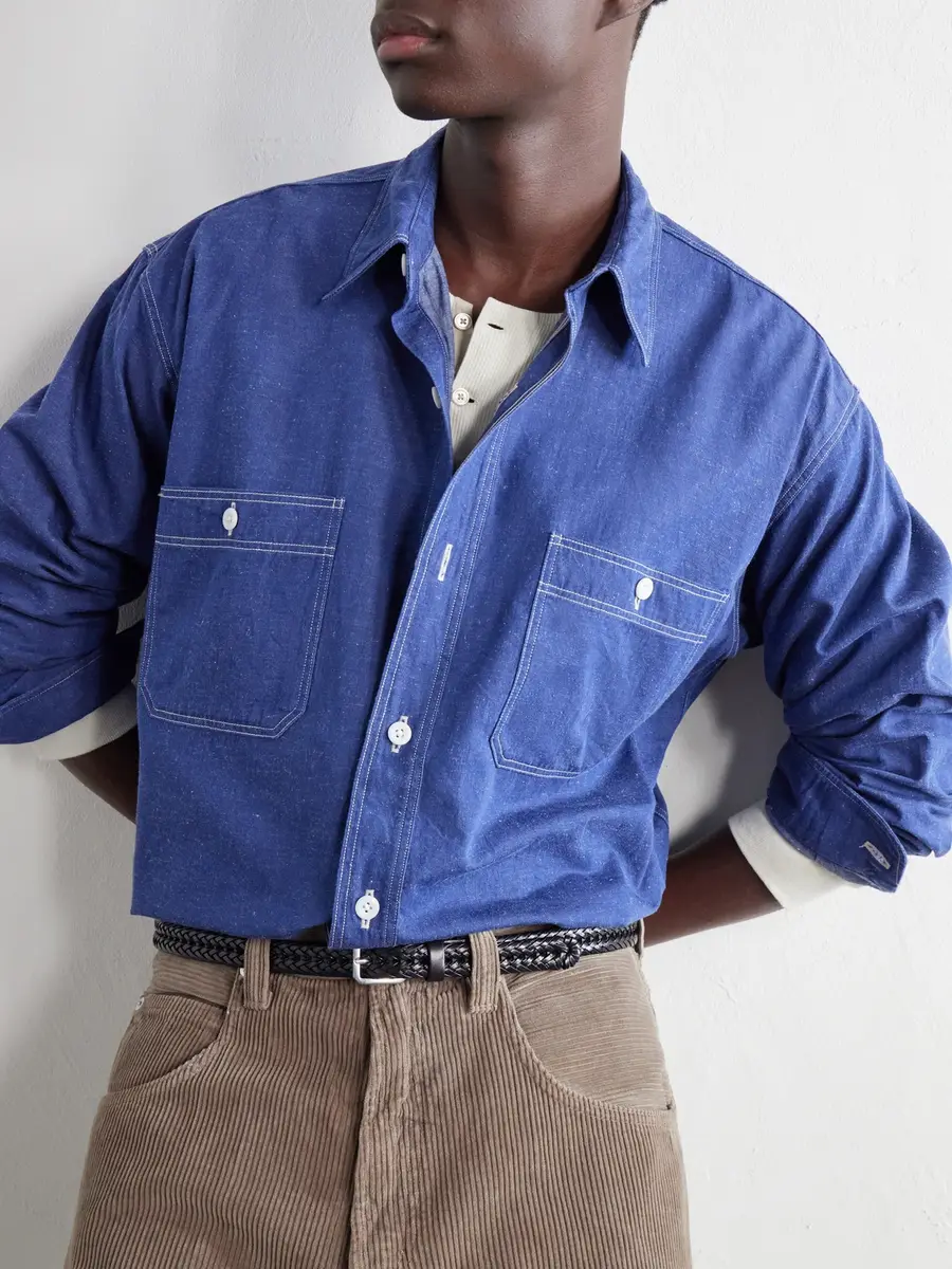 Kaptain Sunshine Work Suvin Cotton and Hemp-Blend Shirt - Men | Thumbnail 5 Kaptain Sunshine Work Suvin Cotton and Hemp-Blend Shirt - Men | Thumbnail 5