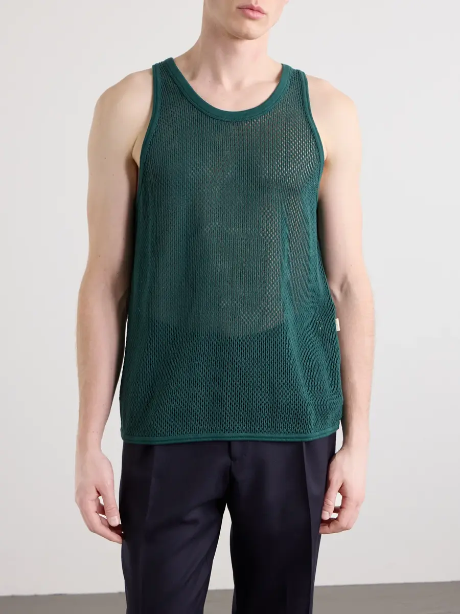 Aimé Leon Dore Open-Knit Cotton Tank Top - Men | Thumbnail 3 Aimé Leon Dore Open-Knit Cotton Tank Top - Men | Thumbnail 3