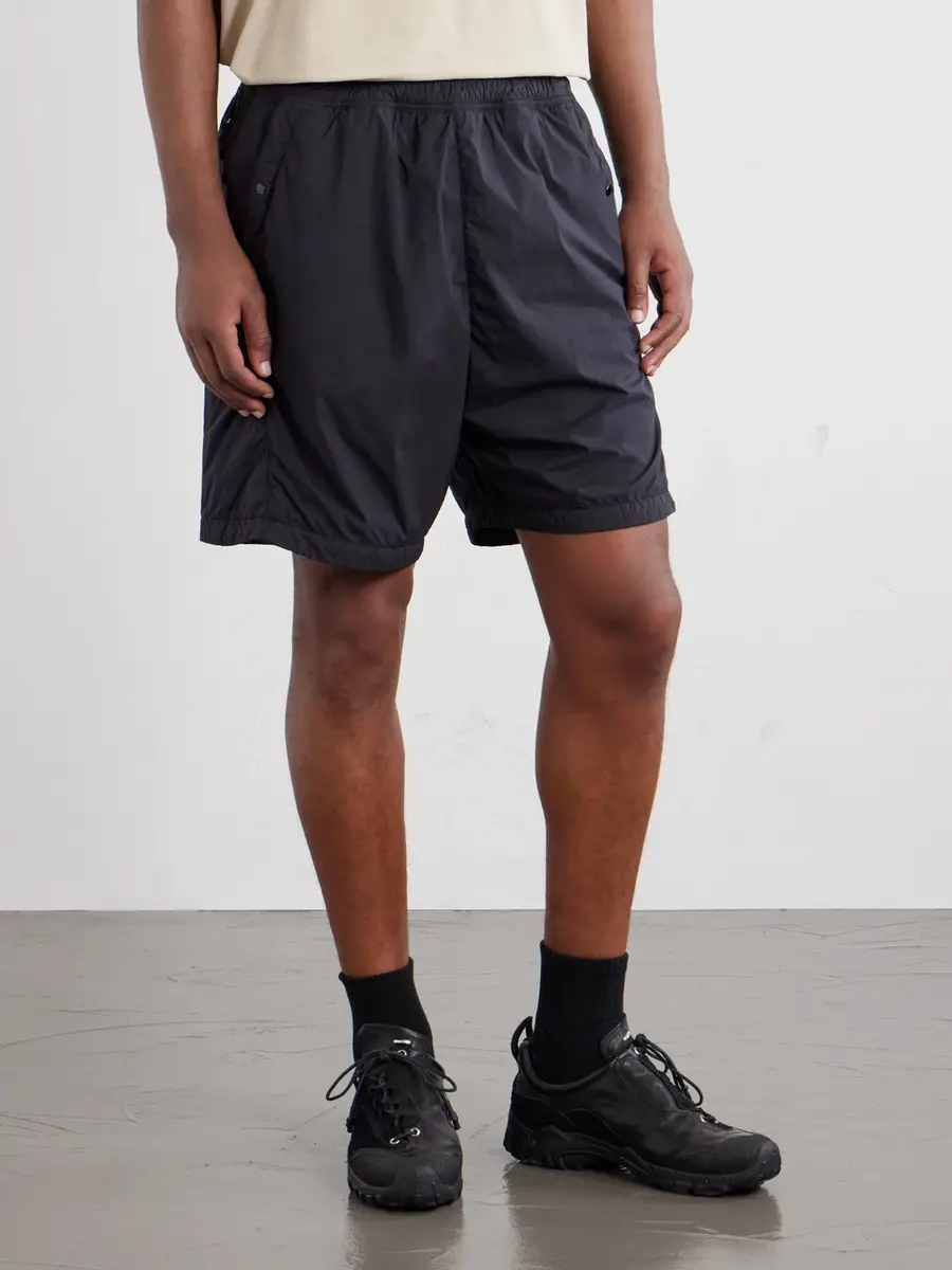 Stone Island Straight-Leg Logo-Appliquéd Garment-Dyed Nylon Stretch-TC Shorts - Men | Thumbnail 3 Stone Island Straight-Leg Logo-Appliquéd Garment-Dyed Nylon Stretch-TC Shorts - Men | Thumbnail 3