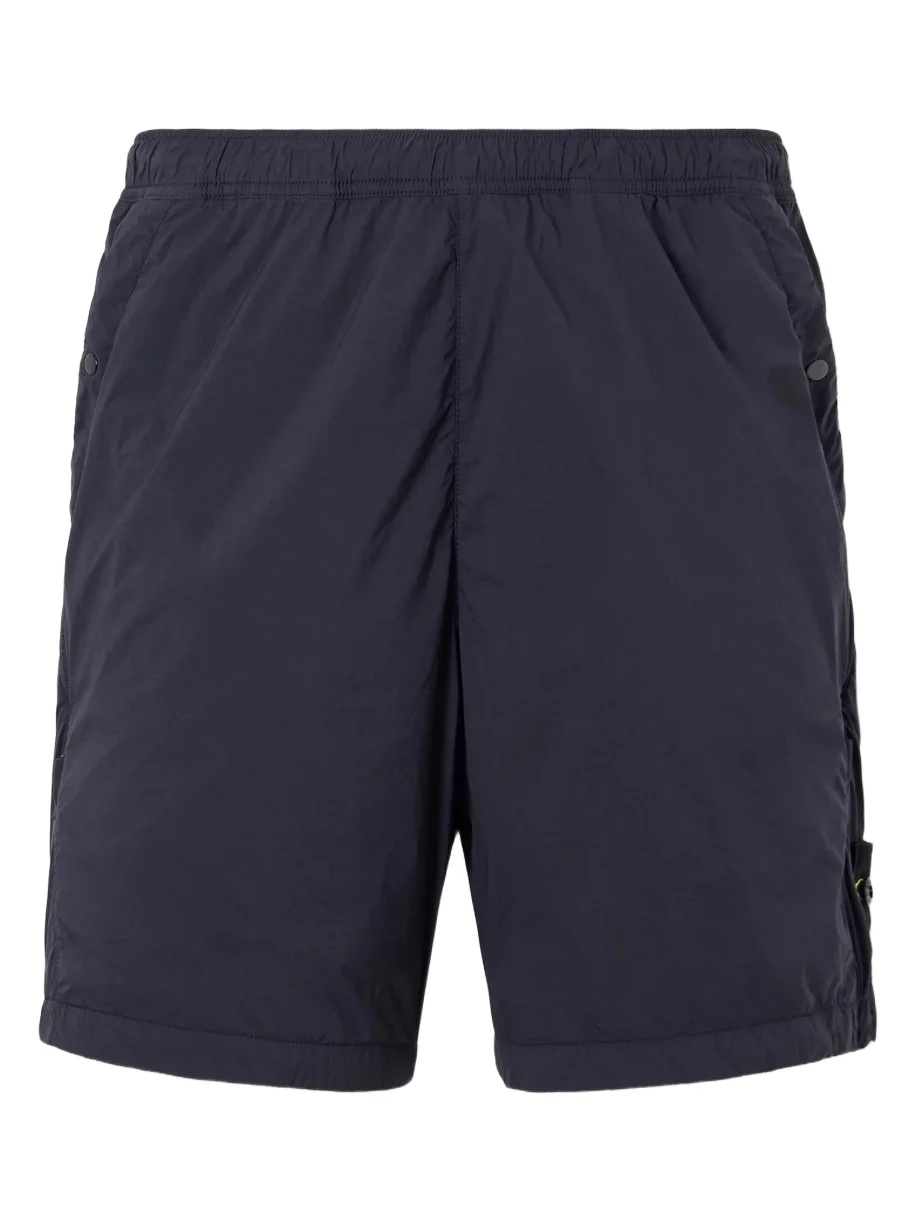 Stone Island Straight-Leg Garment-Dyed Nylon Stretch-TC Shorts - Men