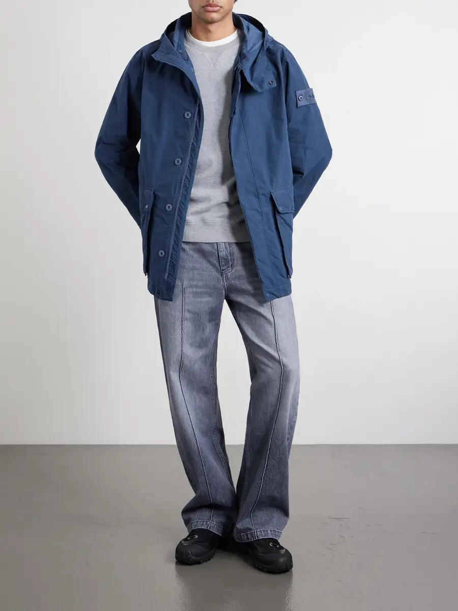 Stone Island STONE ISLAND GHOST David Garment-Dyed Canvas Hooded Parka - Men | Thumbnail 2