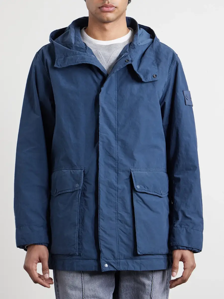 Stone Island STONE ISLAND GHOST David Garment-Dyed Canvas Hooded Parka - Men | Thumbnail 3