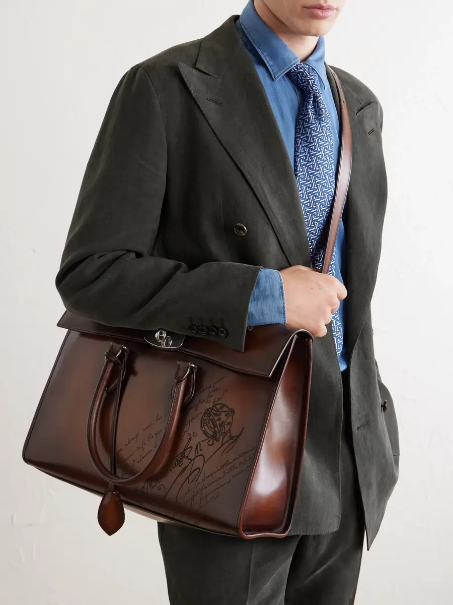Berluti E'Mio Venezia Leather Briefcase - Men | Thumbnail 3